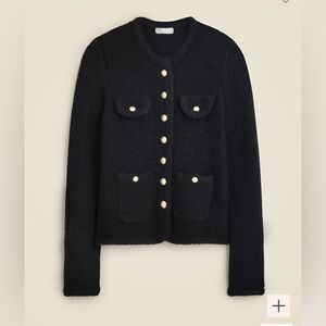 J.Crew Textured sweater lady jacket in black